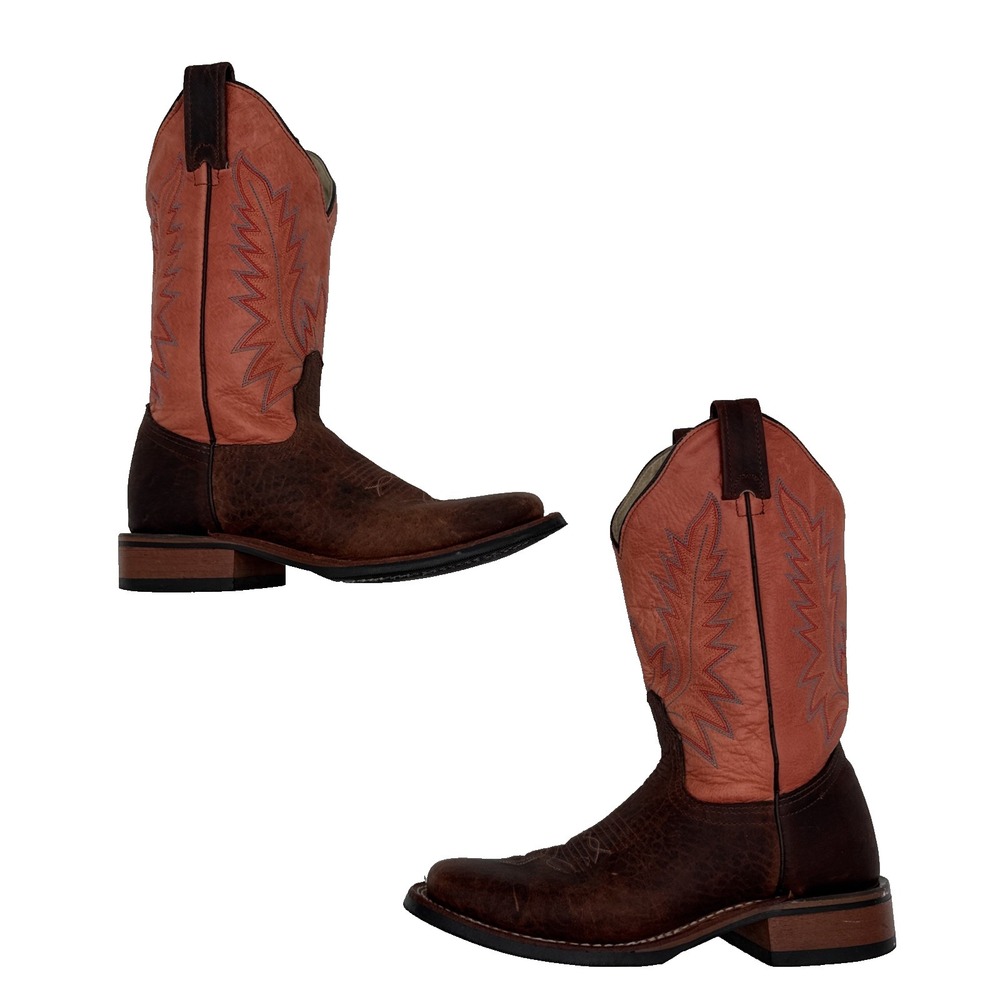Corral/Brown,Brahma, two toned, Western cowboy Boot Size 7 woman, stampede - Picture 7 of 16